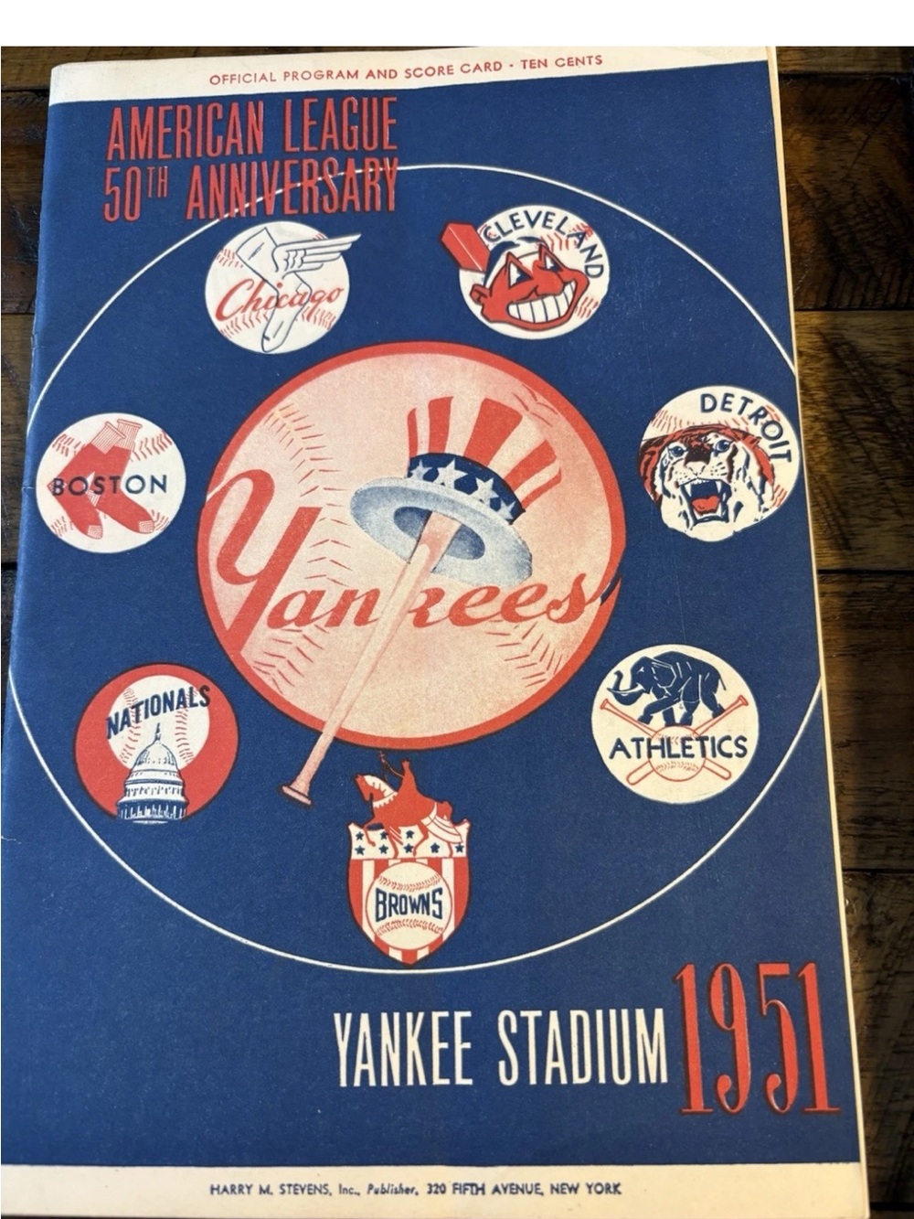 New York Yankees 4/24/1951 Vintage Game Program-Mantle-DiMaggio-Berra-Rizutto